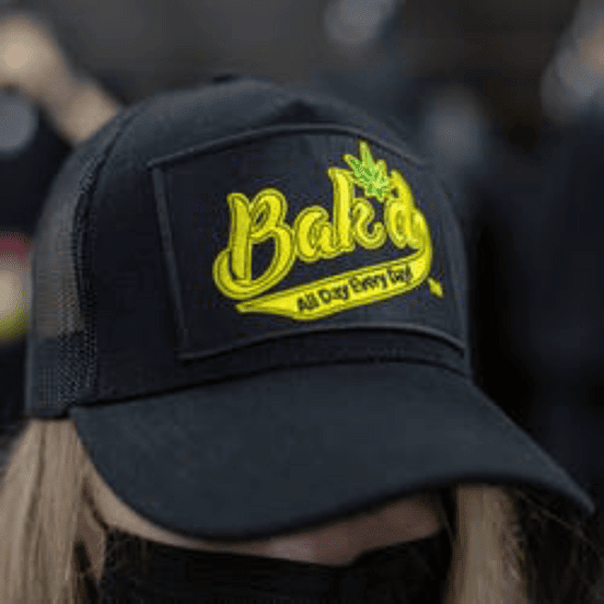 black cap merch by get bak d weed dispensary