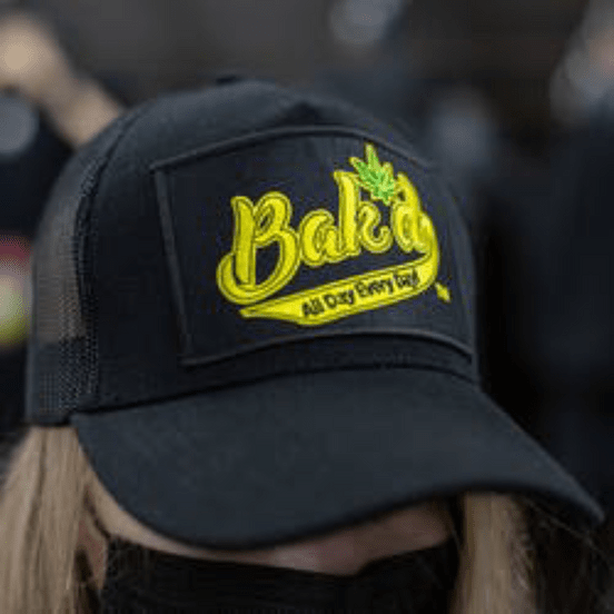 black cap merch by get bak d weed dispensary