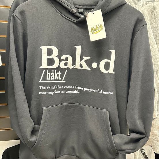 get bak d dispensary grey hoodie merch